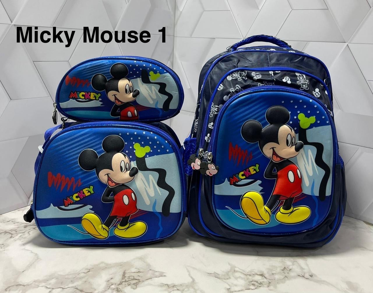 Trío 3D Morral + Lonchera + Cartuchera DE REGRESO A CLASES 📚📚📓📔📕📗📘